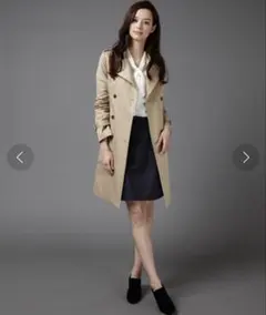 green label relaxingトレンチコート ベージュ ロングコート