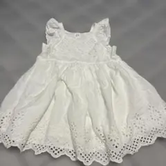 Baby GAP キッズ ノースリーブ ワンピース ホワイト 100cm