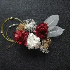 髪飾り 卒業式 成人式 結婚式 レッドドライフラワー
