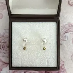 淡水パールゴールド　星型ピアスセット