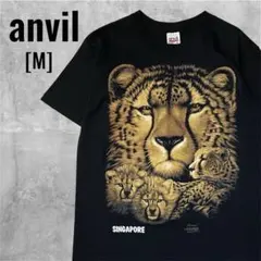 anvil/アンビル USA製 animalTシャツ 袖シングルステッチ 黒 Mのサムネイル