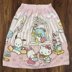 【新品】サンリオキャラクター 60cm丈 ラップタオル/巻きタオル/プールタオル
