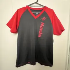 卓球 ニッタク nittaku 黒 赤 レッド L ゲームシャツ