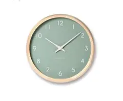 11078Lemnos 掛け時計アナログ カンパーニュクルール 緑PC24-03