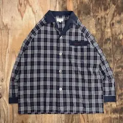 80s Burberry ノバチェック パジャマシャツ ネイビー VINTAGE