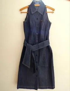 【美品】BURBERRY　BLUE LABEL　ノースリーブ　デニムワンピース