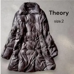 ✤ Theory ✤ ダブルブレスト ダウンコート グレー M 美品 Aライン