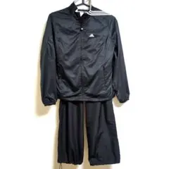 【美品】adidas ブラックジャージ上下セット　上：XS 下：Sサイズ