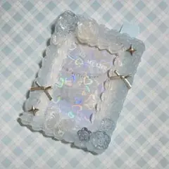 淡い水色のホイップデコ♡