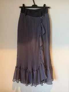 スナイデル　グレー フレアシフォン スカート