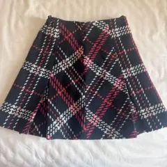 SNIDEL ロービングチェックミニスカート PNK 0サイズ