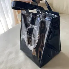 Ladurée 保冷バッグ　黒 ラッカー仕上げ エコバッグ ラデュレ