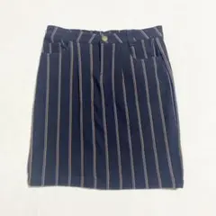 【Avail】ストライプ スカート ネイビー Lサイズ アベイルのサムネイル