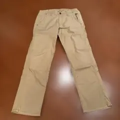 ビームス ベージュ チノパン ジッパーポケット付き ズボン Lサイズ メンズ