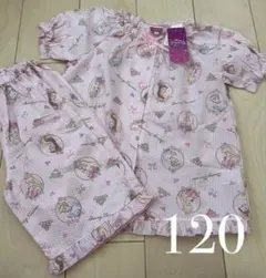 ☆新品未使用☆ディズニー プリンセス 半袖半ズボン パジャマ 前開き 120