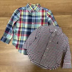 ラルフローレン　チェック柄ワイシャツ 2枚セット100/80