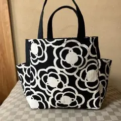 トートバッグ　ハンドメイド　サイドポケット付き