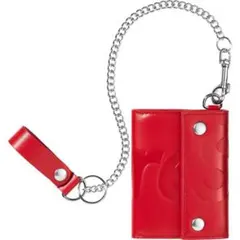 Supreme 財布 ウォレット Leather Chain Wallet 赤のサムネイル
