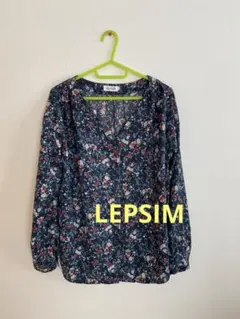 LEPSIM 花柄 Vネック 長袖 ブラウス フリーサイズ　ゆったりのサムネイル