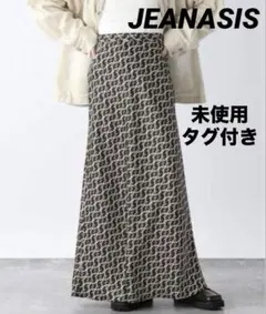 未使用タグ付き　ジーナシス　レトロ柄マキシスカート　ロングスカート