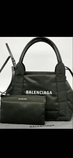 バレンシアガ ネイビーカバス XS トートバッグ カーキのサムネイル