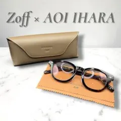 伊原葵 Zoff AOI IHARA ウェリントン サングラス ブラック×カーキ