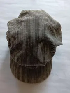 コーデュロイキャスケット　カーキ色