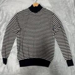 Saint Laurent エディ期 ニット 白黒 ボーダー カシミヤ100% - メルカリ