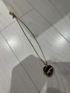 金 ハートリング ネックレス