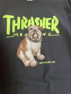 THRASHER×SLAM CITY SKATES ブルドッグ スペードタグ