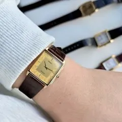 ヴィンテージ SEIKO 1220-5120 金砂文字盤 タンク 1985年製造 - メルカリ