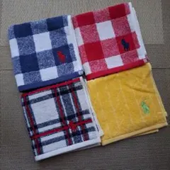 RALPH LAUREN ラルフローレン ミニタオル ハンカチ 4枚