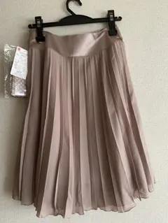 新品未使用　NOWNOW シフォンプリーツスカート ベージュ