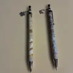 チャーム付き 花柄レース シャープペンシル 2本セット
