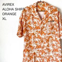 【夏の定番 早い者勝ち】 AVIREX アヴィレックス アロハシャツ オレンジのサムネイル