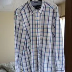 TOMMY HILFIGER チェック柄長袖シャツ L・美品
