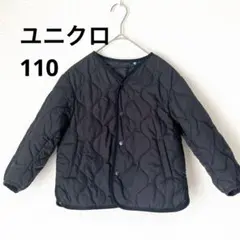 ユニクロ　ウォームパデッドウォッシャブルジャケット　110 ブラック　コート