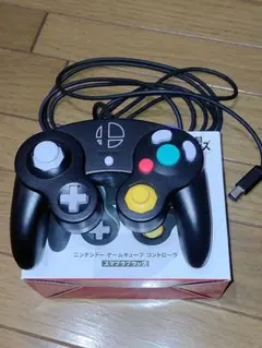 【動作確認済み✨️美品】ゲームキューブコントローラー(スマブラブラック)