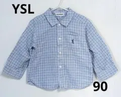 【美品】YVES SAINT LAURENT♞ チェックシャツ 90cm 男の子