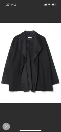 ブラック ウール混紡 ジャケット
