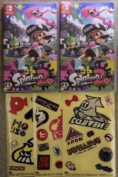 Switch スプラトゥーン2(同じソフト２本)&ステッカー付き