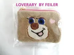 【フェイラー】ドアップテディガール　L字ポーチ　ロゴシール付き