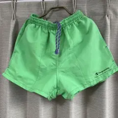 Champion 蛍光グリーン サーフパンツ　旧タグレア当時デザイン1980年代