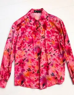 ETRO MILANO 長袖シャツ ボタニカル柄 ピンク系 サイズ38 - メルカリ