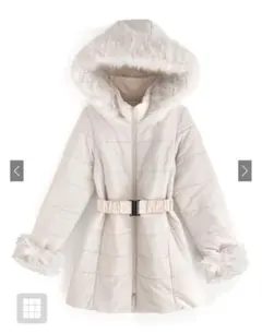 ベルト付きファーダウンコート kd13