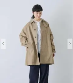 新品タグ付◉ かぐれ コットンバックタックショートコート beige