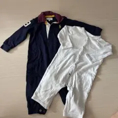 Ralph Lauren ネイビー ポロ　ロンパース 70