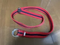 GAP 赤と紺のストライプ キャンバスベルトのサムネイル