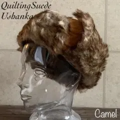 送料込 フライトキャップ ウシャーンカ キルティング スエード スウェード ca