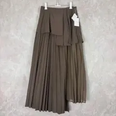 ★ナチュラルクチュール アシメプリーツスカート 新品タグ付 フリーサイズ 美品